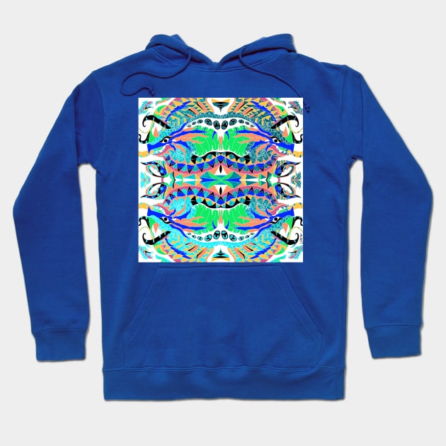 kaiju kraken in madness zentangle in the deep ocean art Hoodie by jorge_lebeau